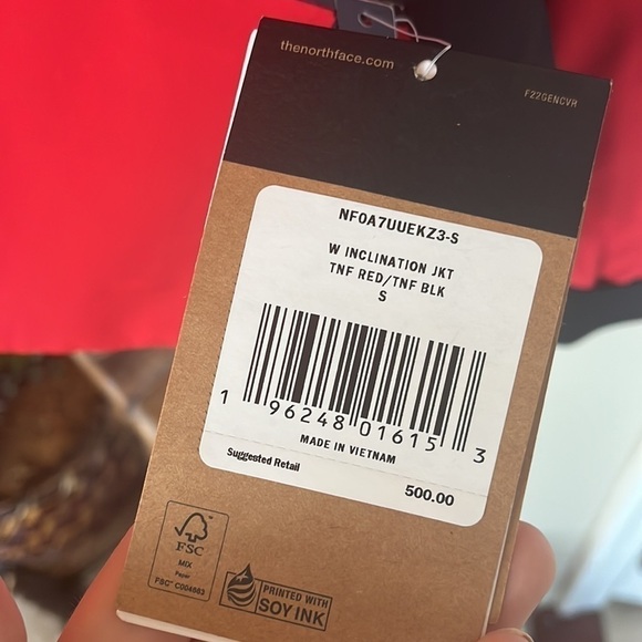 Brand New The North Face Inclination Jacket Red & Black Zippered Hooded Dryvent - Picture 3 of 16